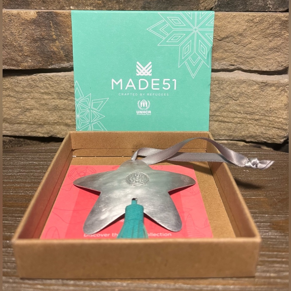 Aluminum Star with Green Tassel